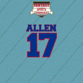 2026 Buffalo Bills Name and Number Car Decals