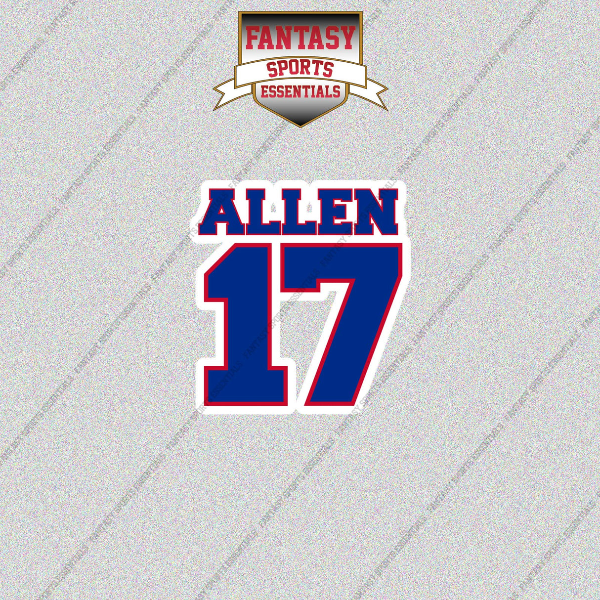 2026 Buffalo Bills Name and Number Glossy Stickers