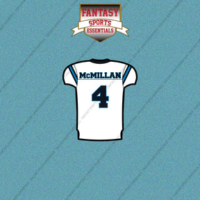 2026 Carolina Panthers Away Jersey Car Decals