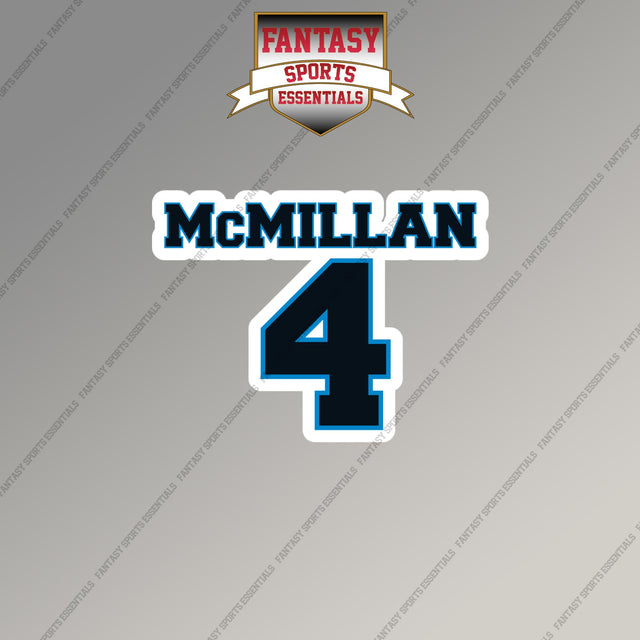 2026 Carolina Panthers Name and Number Magnets