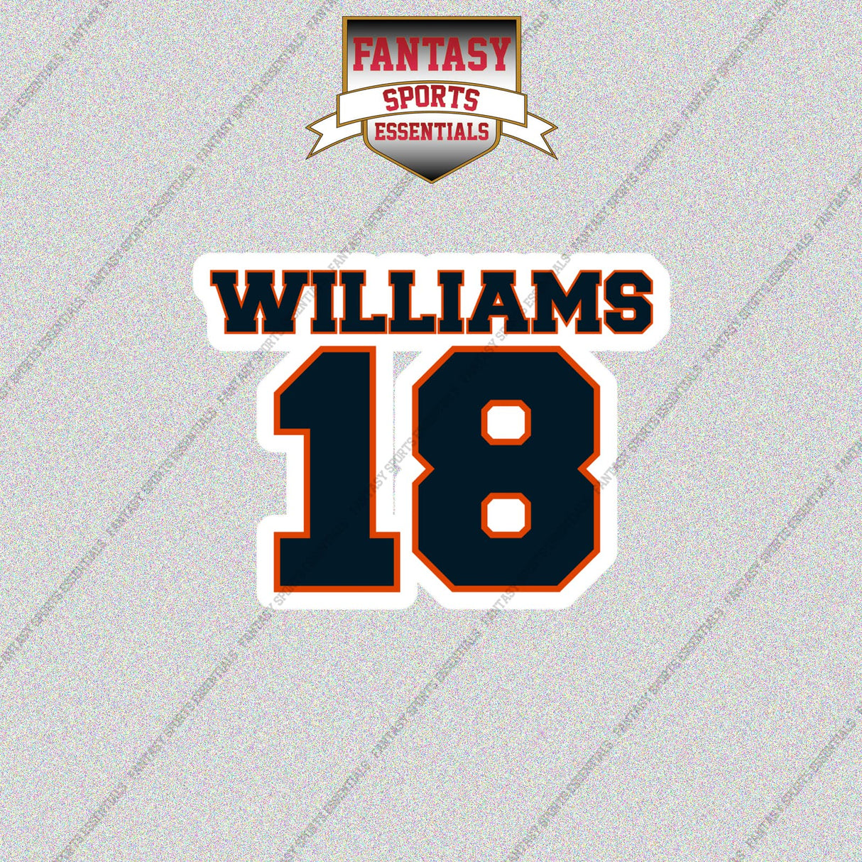 2026 Chicago Bears Name and Number Glossy Stickers