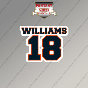 2026 Chicago Bears Name and Number Magnets