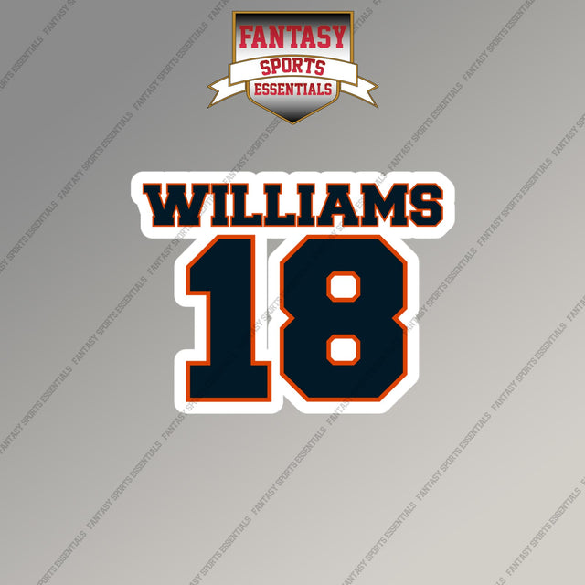 2026 Chicago Bears Name and Number Magnets