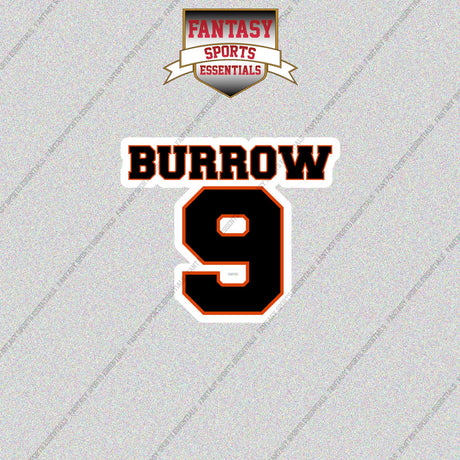 2026 Cincinnati Bengals Name and Number Glossy Stickers