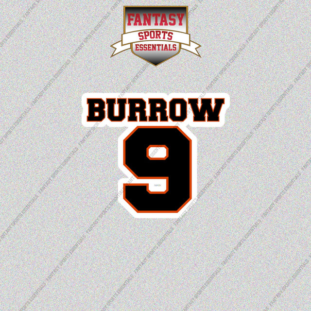 2026 Cincinnati Bengals Name and Number Glossy Stickers