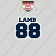 2026 Dallas Cowboys Name and Number Glossy Stickers