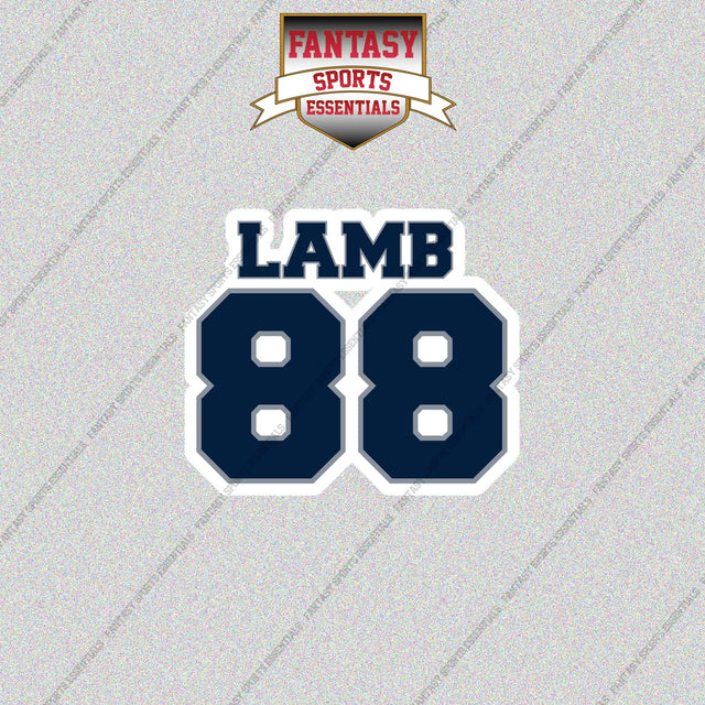 2026 Dallas Cowboys Name and Number Glossy Stickers
