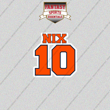 2026 Denver Broncos Name and Number Glossy Stickers