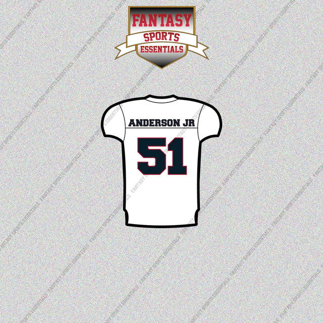 2026 Houston Texans Away Jersey Glossy Stickers