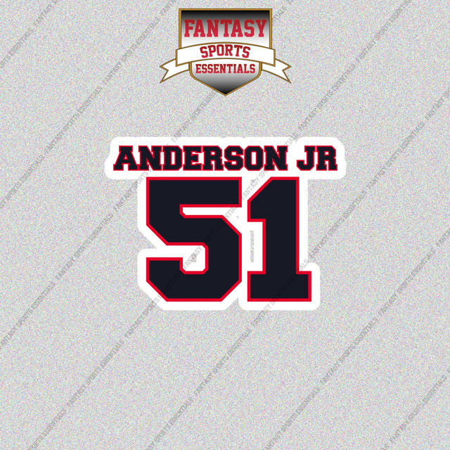 2026 Houston Texans Name and Number Glossy Stickers