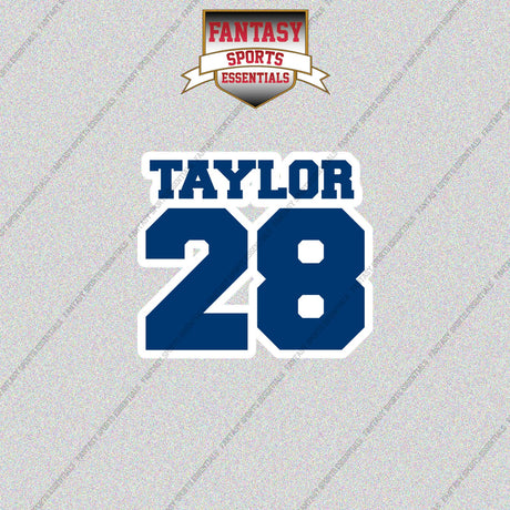 2026 Indianapolis Colts Name and Number Glossy Stickers