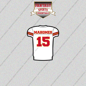 2026 Kansas City Chiefs Away Jersey Glossy Stickers