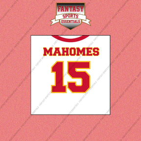 2026 Kansas City Chiefs Away Jersey Wall Art Prints
