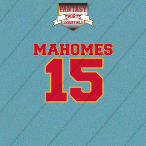 2026 Kansas City Chiefs Name and Number Car Decals