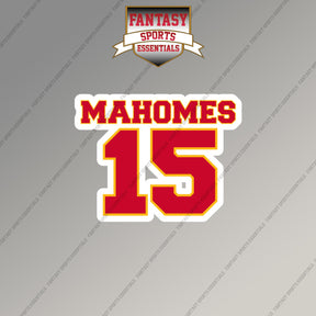 2026 Kansas City Chiefs Name and Number Magnets