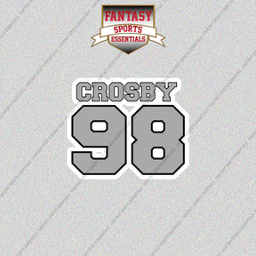 2026 Las Vegas Raiders Name and Number Glossy Stickers