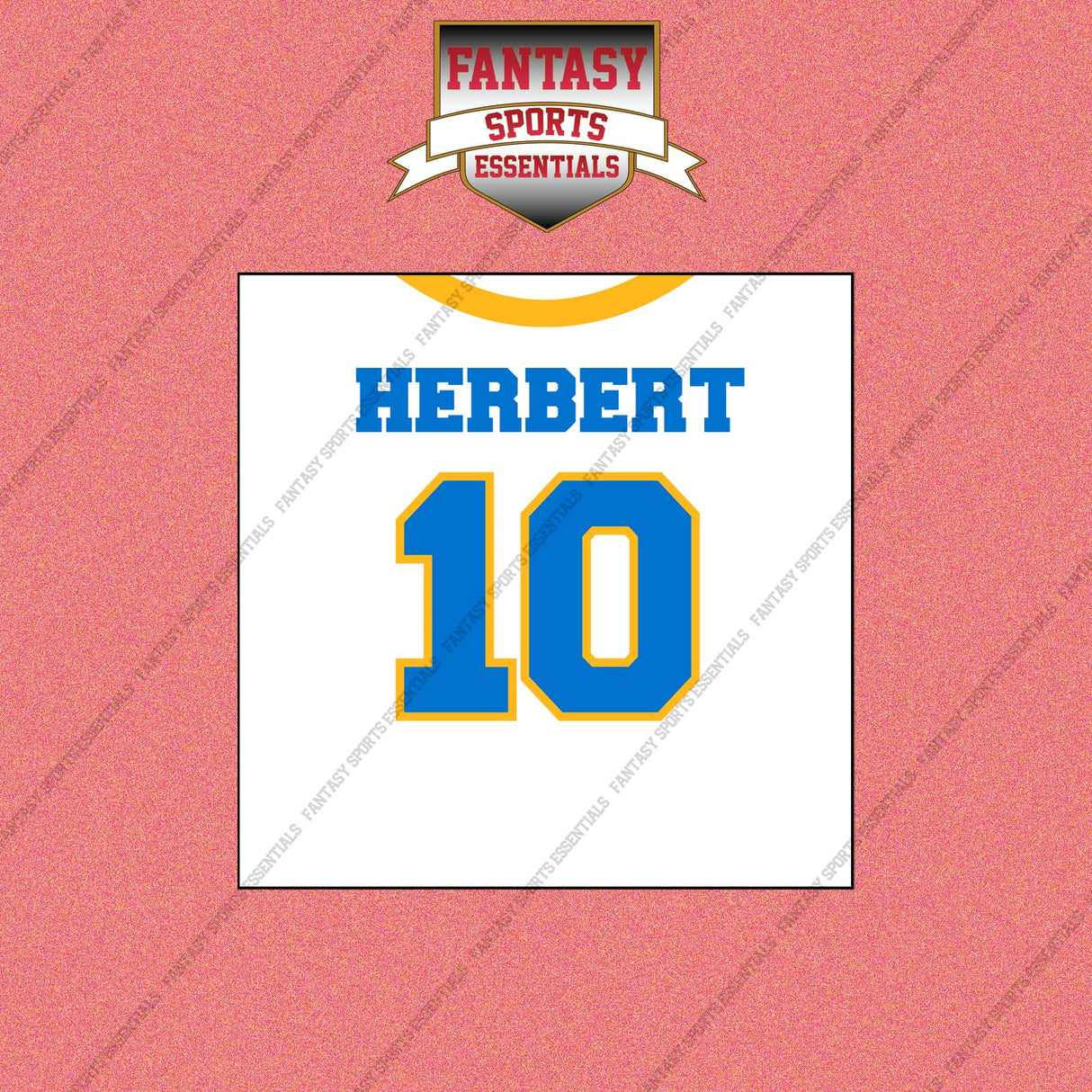 2026 Los Angeles Chargers Away Jersey Wall Art Prints