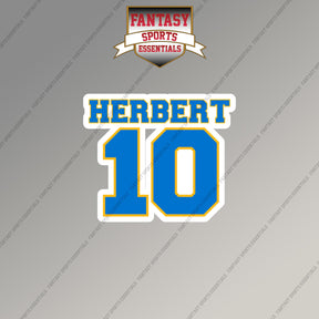 2026 Los Angeles Chargers Name and Number Magnets