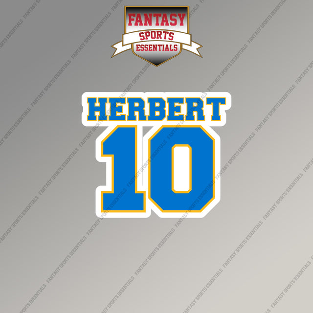 2026 Los Angeles Chargers Name and Number Magnets