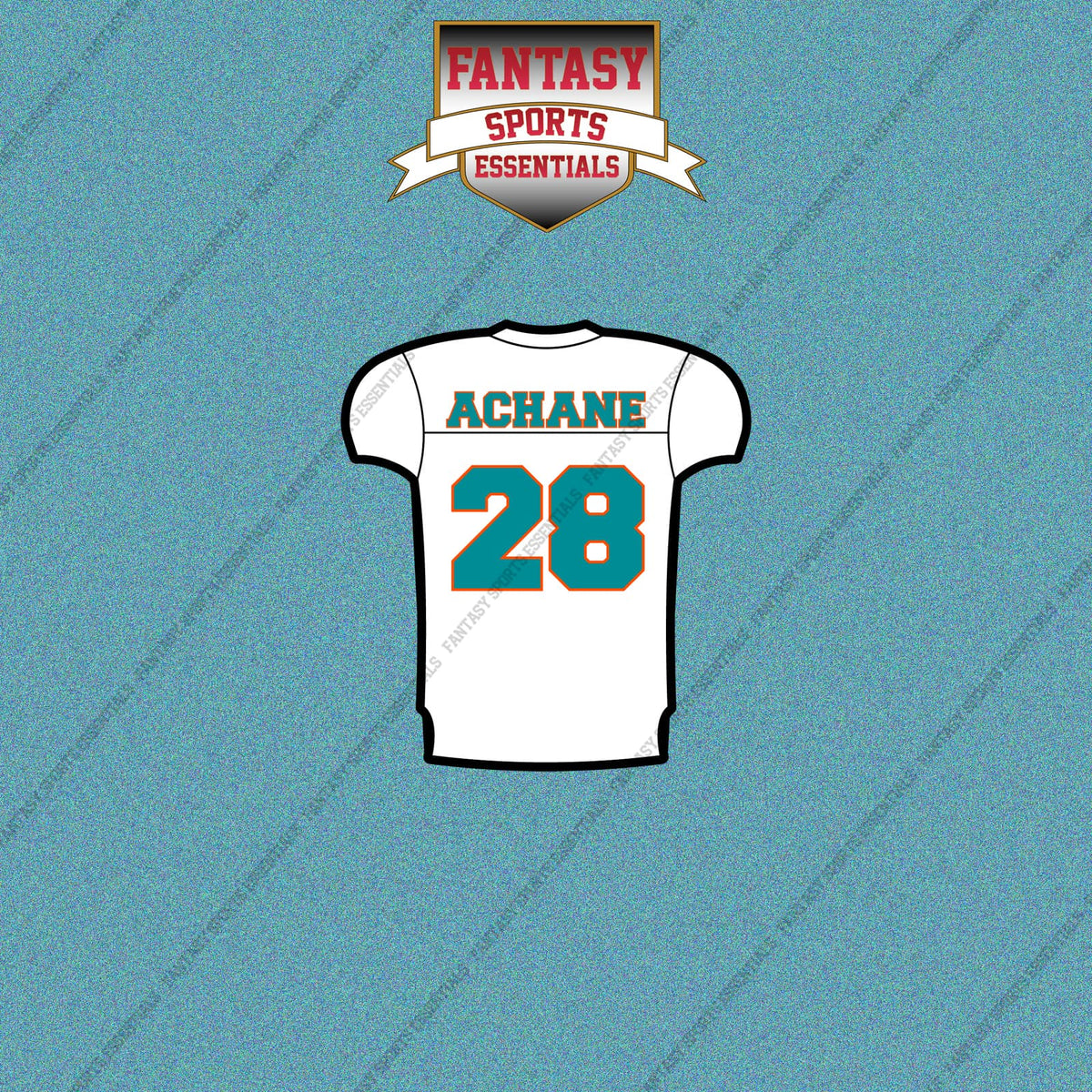 2026 Miami Dolphins Away Jersey Car Decals