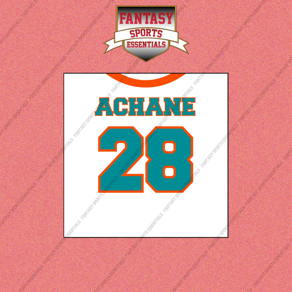 2026 Miami Dolphins Away Jersey Wall Art Prints