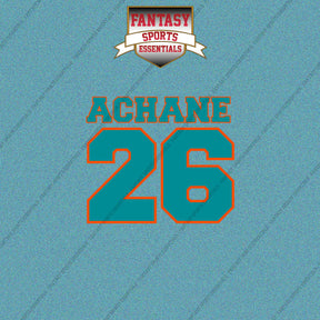 2026 Miami Dolphins Name and Number Car Decals
