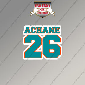 2026 Miami Dolphins Name and Number Magnets