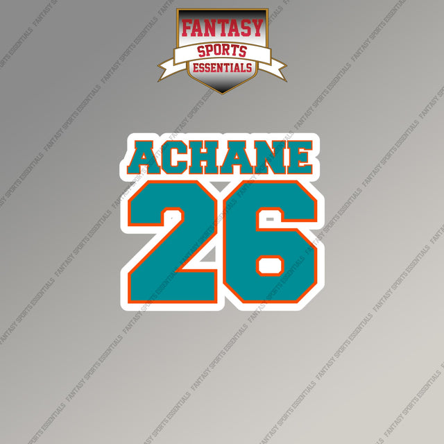 2026 Miami Dolphins Name and Number Magnets
