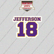 2026 Minnesota Vikings Name and Number Glossy Stickers