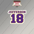 2026 Minnesota Vikings Name and Number Magnets