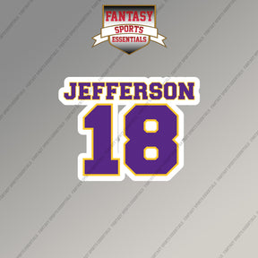 2026 Minnesota Vikings Name and Number Magnets