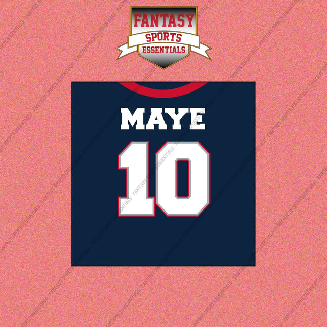 2026 New England Patriots Home Jersey Wall Art Prints
