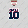 2026 New England Patriots Name and Number Glossy Stickers