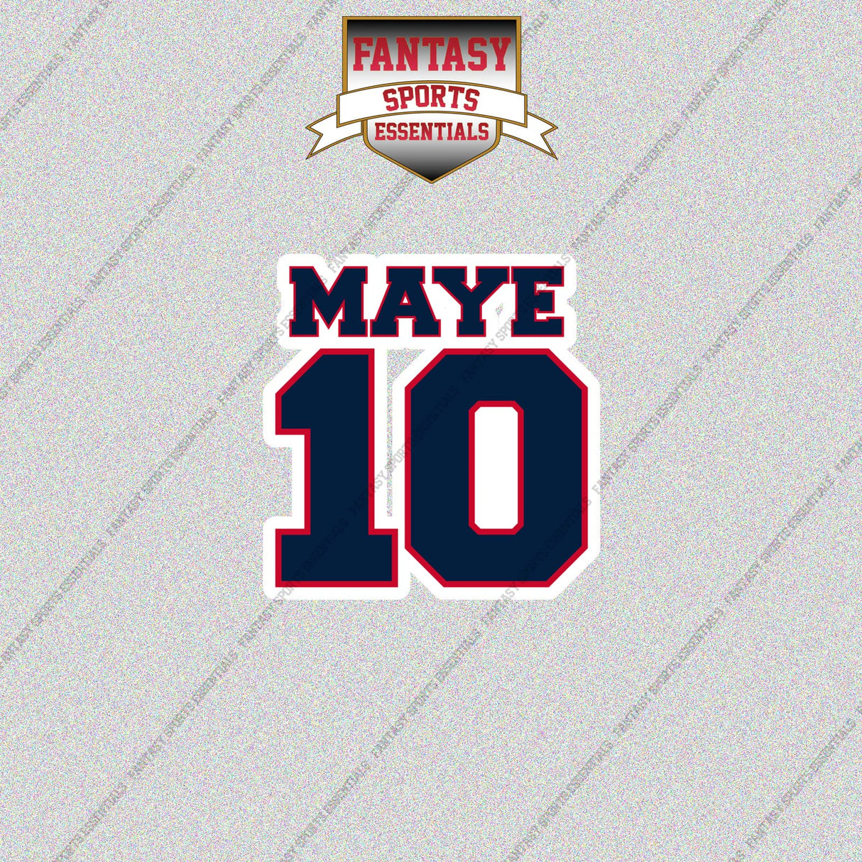 2026 New England Patriots Name and Number Glossy Stickers