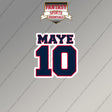2026 New England Patriots Name and Number Magnets