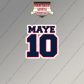 2026 New England Patriots Name and Number Magnets