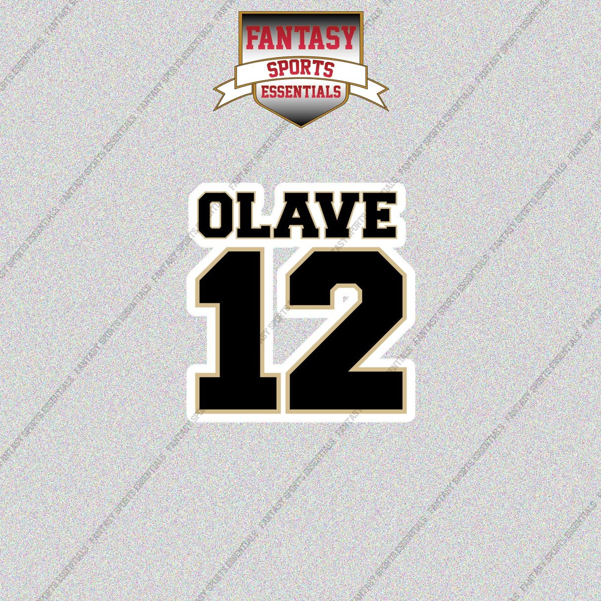 2026 New Orleans Saints Name and Number Glossy Stickers