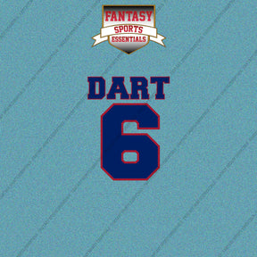 2026 New York Giants Name and Number Car Decals
