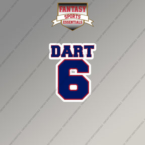2026 New York Giants Name and Number Magnets
