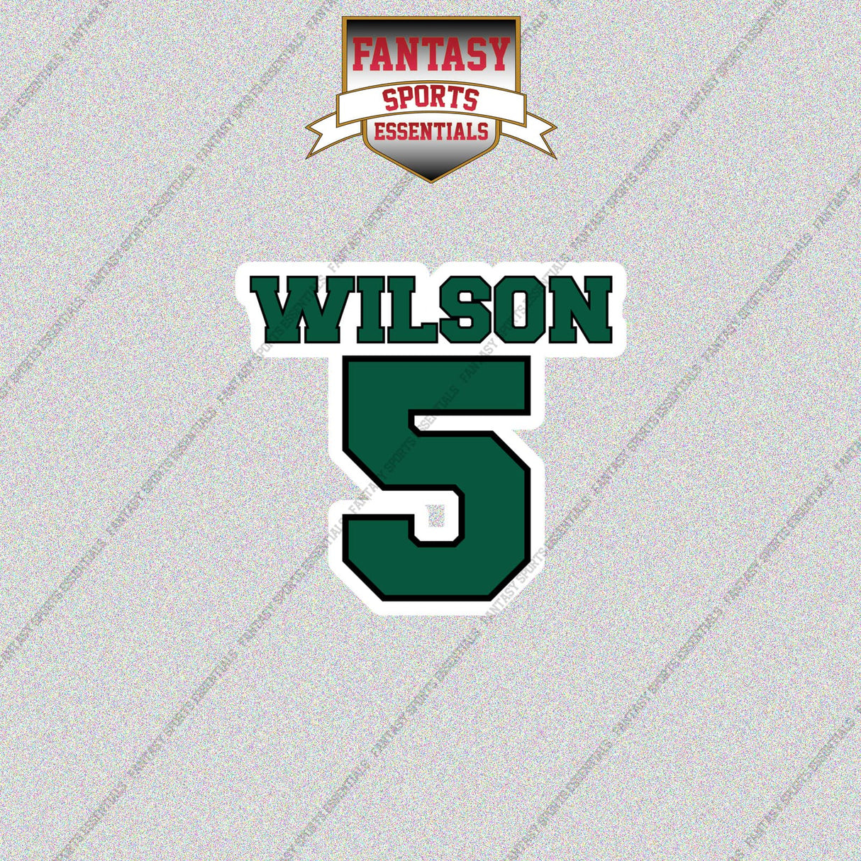 2026 New York Jets Name and Number Glossy Stickers