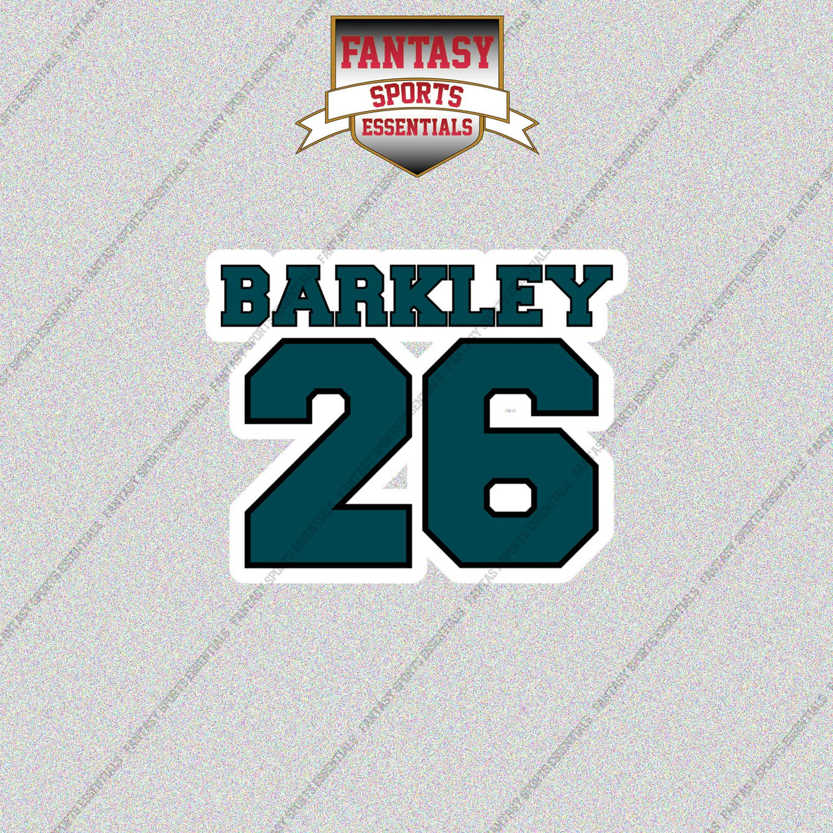 2026 Philadelphia Eagles Name and Number Glossy Stickers