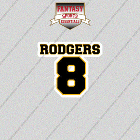 2026 Pittsburgh Steelers Name and Number Glossy Stickers