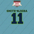 2026 Seattle Seahawks Name and Number Car Decals