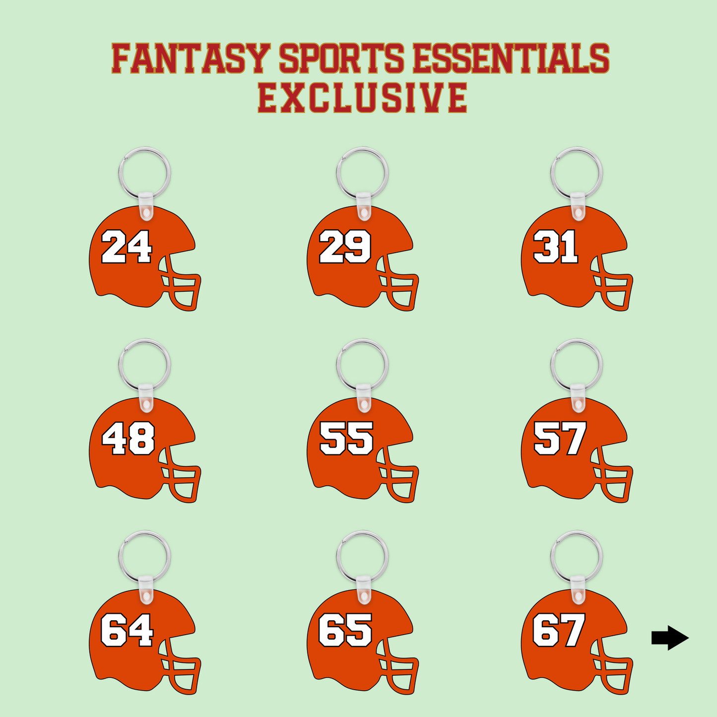 Fantasy Sports Essentials Exclusive Cincinnati Bengals 2024 Helmet Keychains Page 2