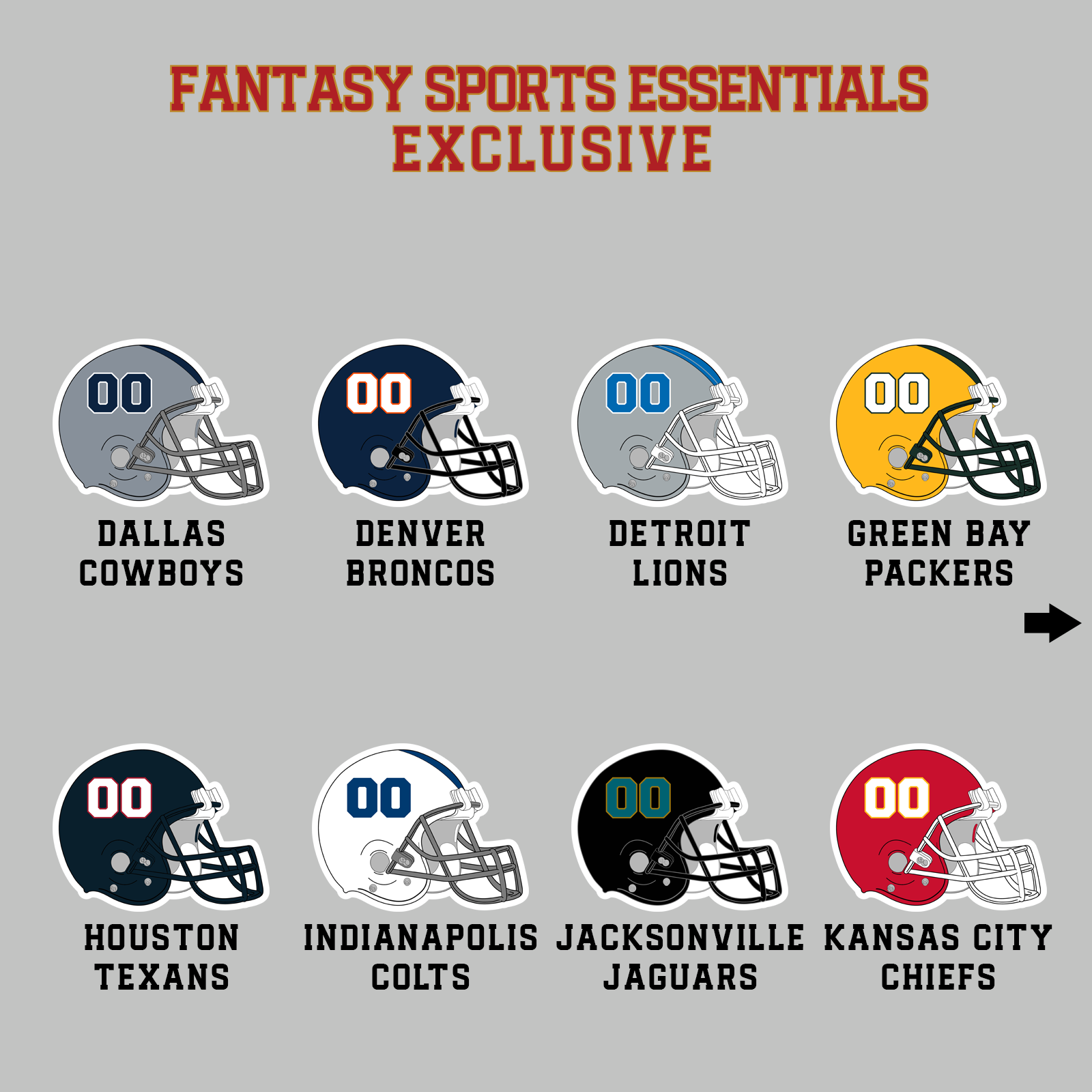 Fantasy Sports Essentials Exclusive Custom 2024 Pro Football Helmet Magnets Page 2