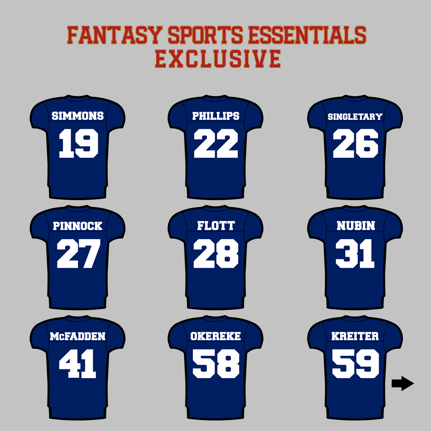 Fantasy Sports Essentials Exclusive New York Giants 2024 Home Jersey Magnets Page 3