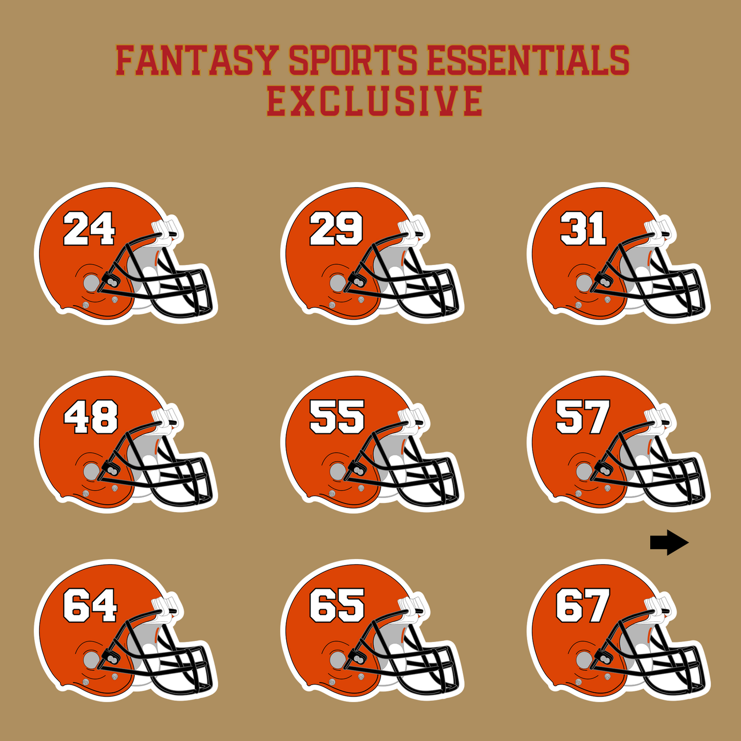 Fantasy Sports Essentials Exclusive Cincinnati Bengals 2024 Helmet Glossy Stickers Page 2