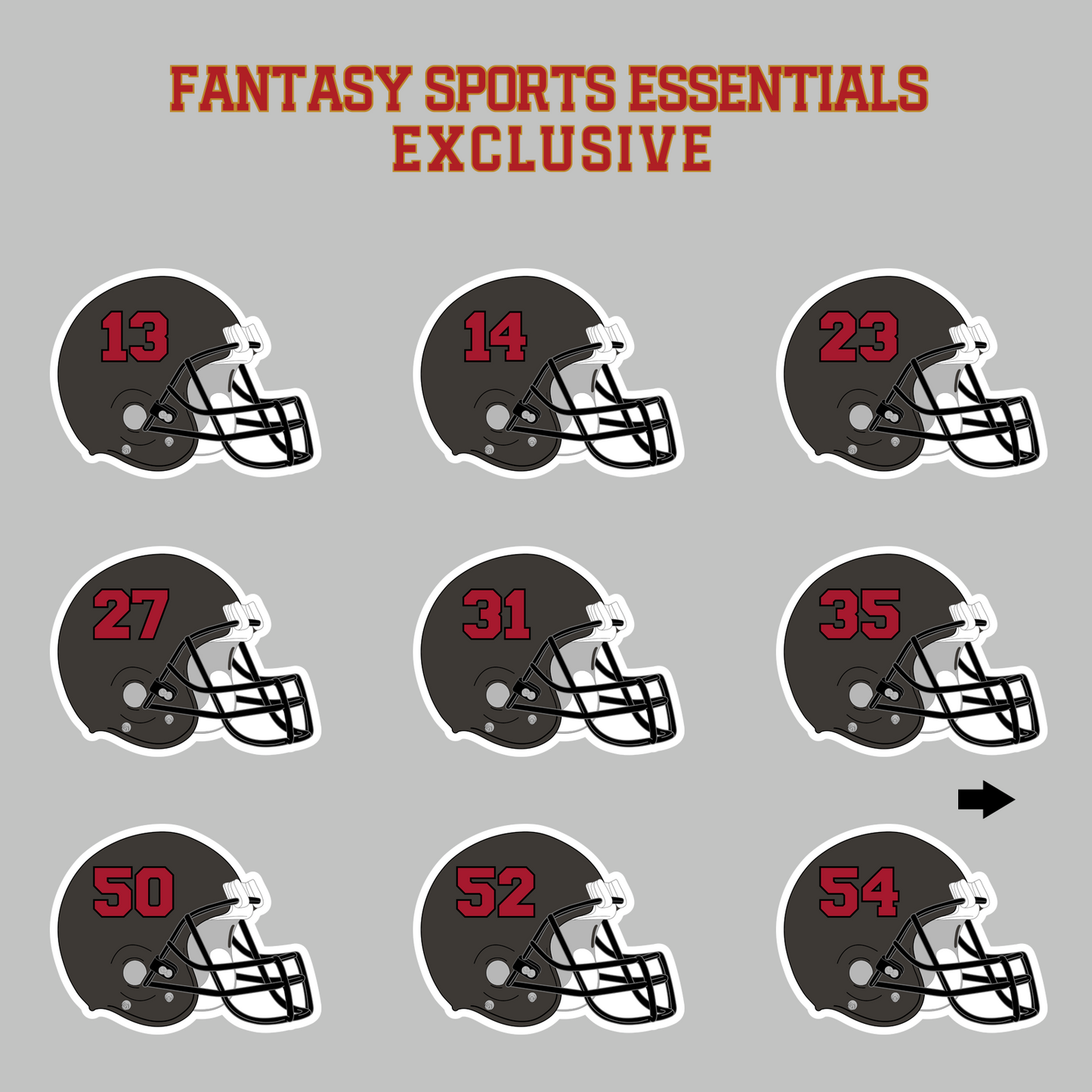 Fantasy Sports Essentials Exclusive Tampa Bay Buccaneers 2024 Helmet Magnets Page 2