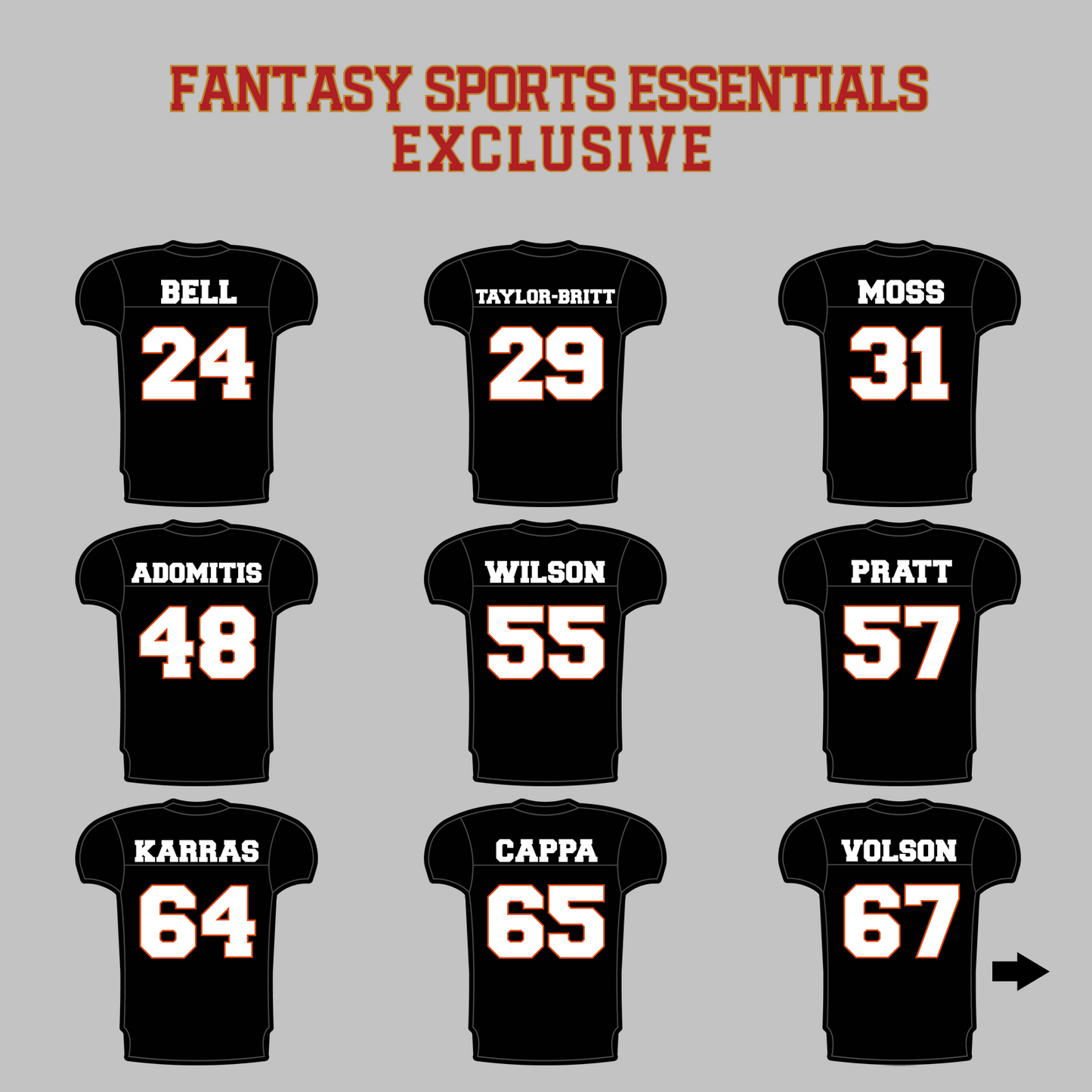 Fantasy Sports Essentials Exclusive Cincinnati Bengals 2024 Home Jersey Magnets Page 2