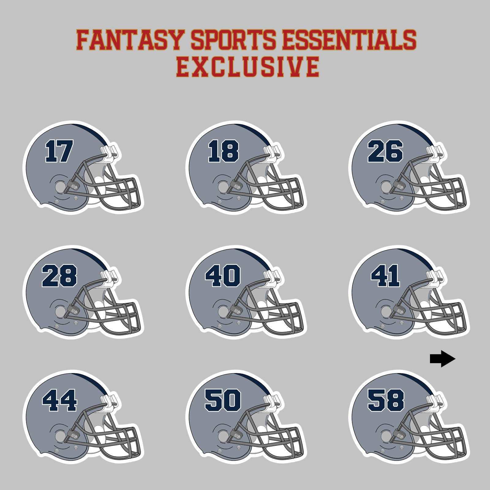 Fantasy Sports Essentials Exclusive Dallas Cowboys 2024 Helmet Magnets Page 2